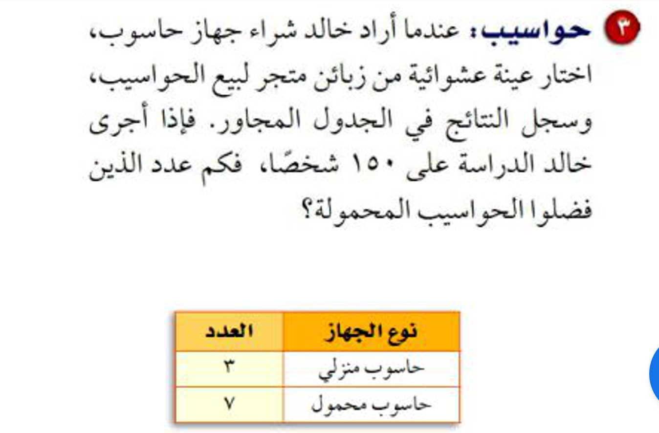 اختبار إلكتروني درس استعمال المعاينة في التنبؤ حلول