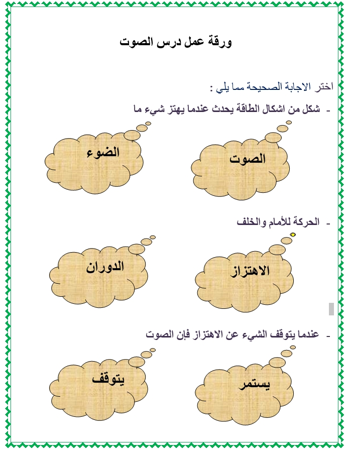 من عندما يتكون شي الطاقه يهتز اشكال شكل شكل من