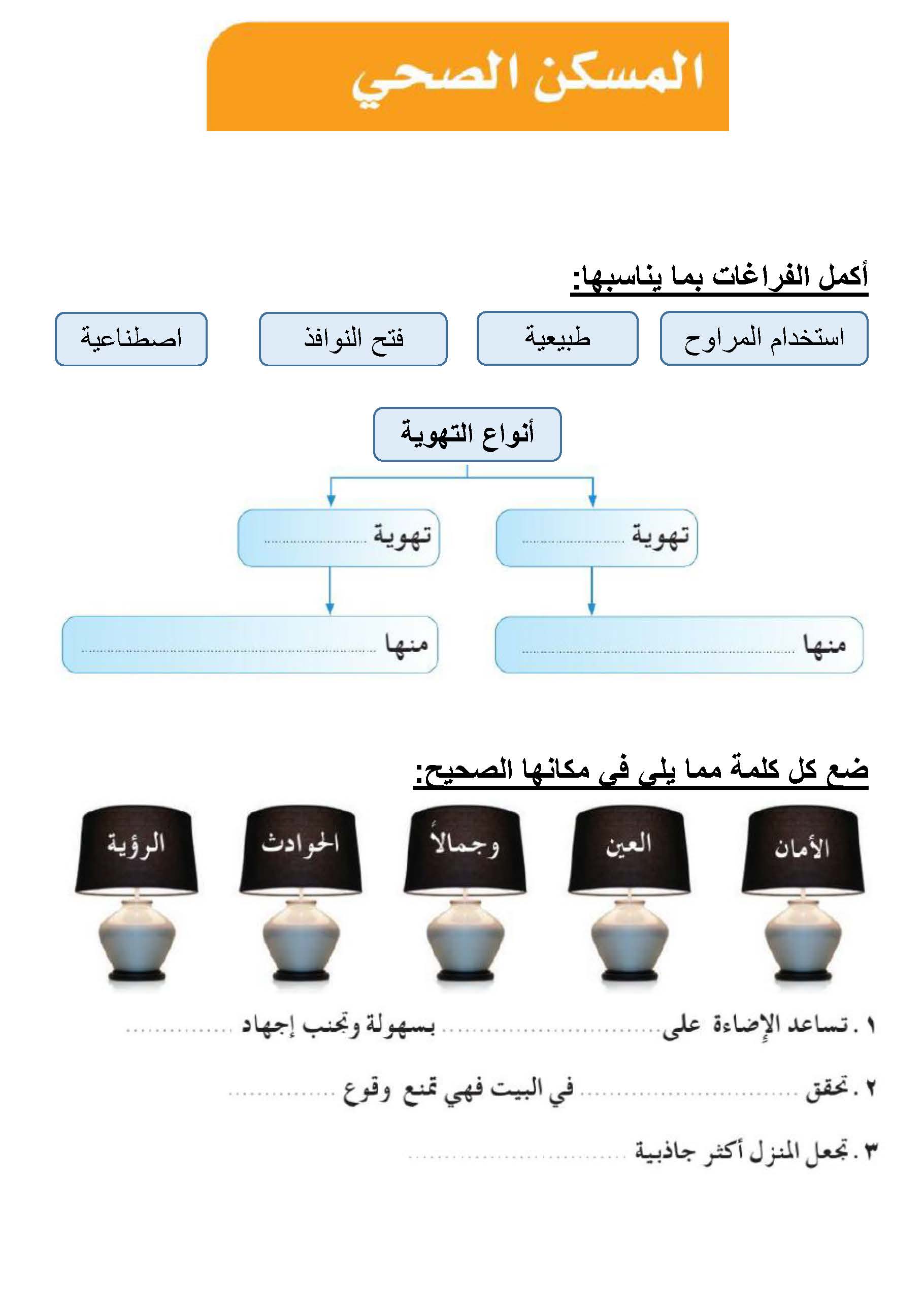 تساعد الاضاءة على الرؤية وتجنب اجهاد العين