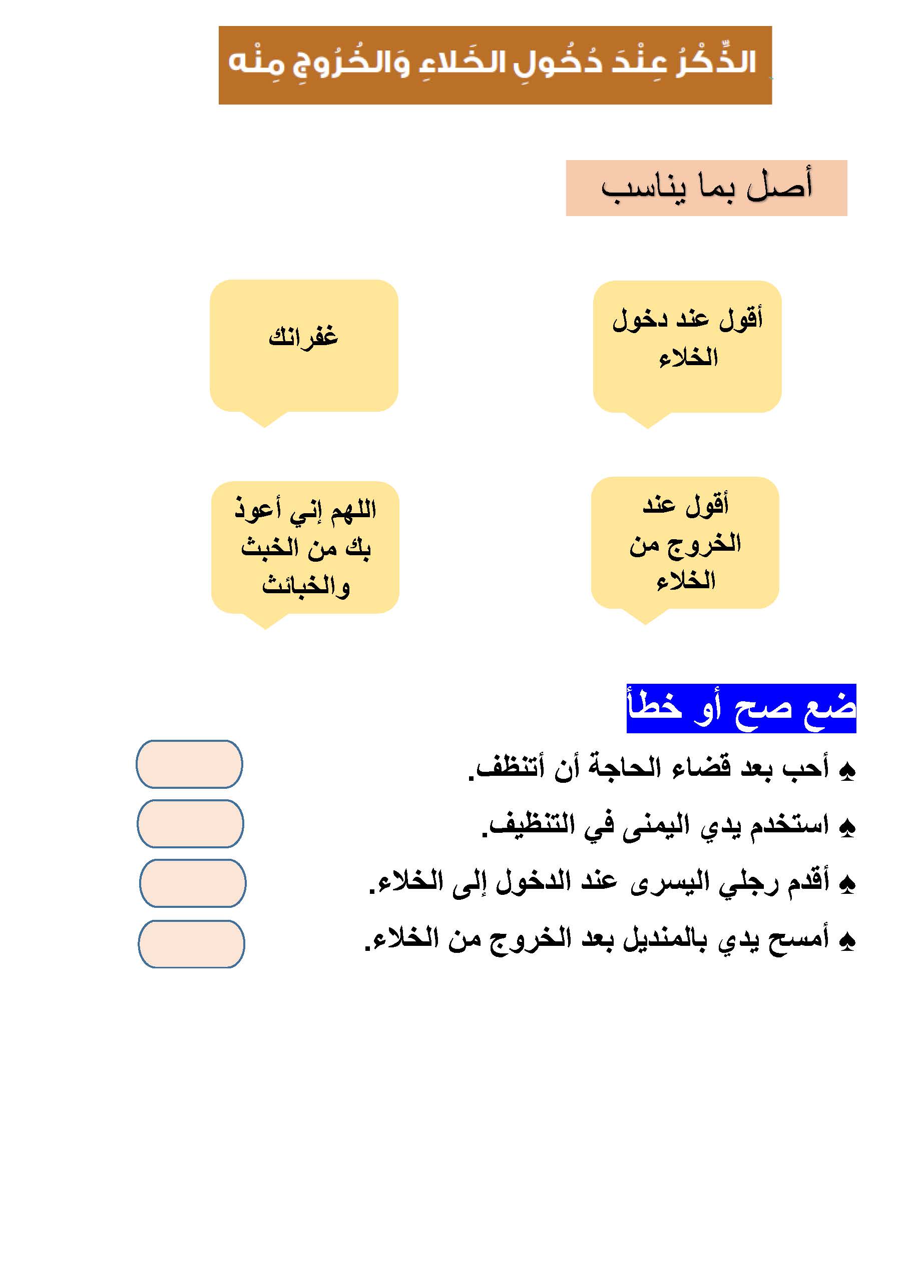 اقدم رجلي اليمنى عند دخول الخلاء